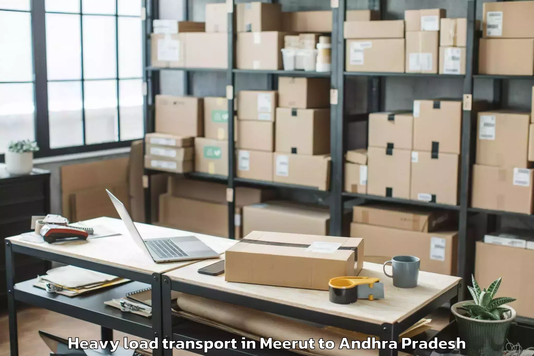 Affordable Meerut to Peddapappuru Heavy Load Transport